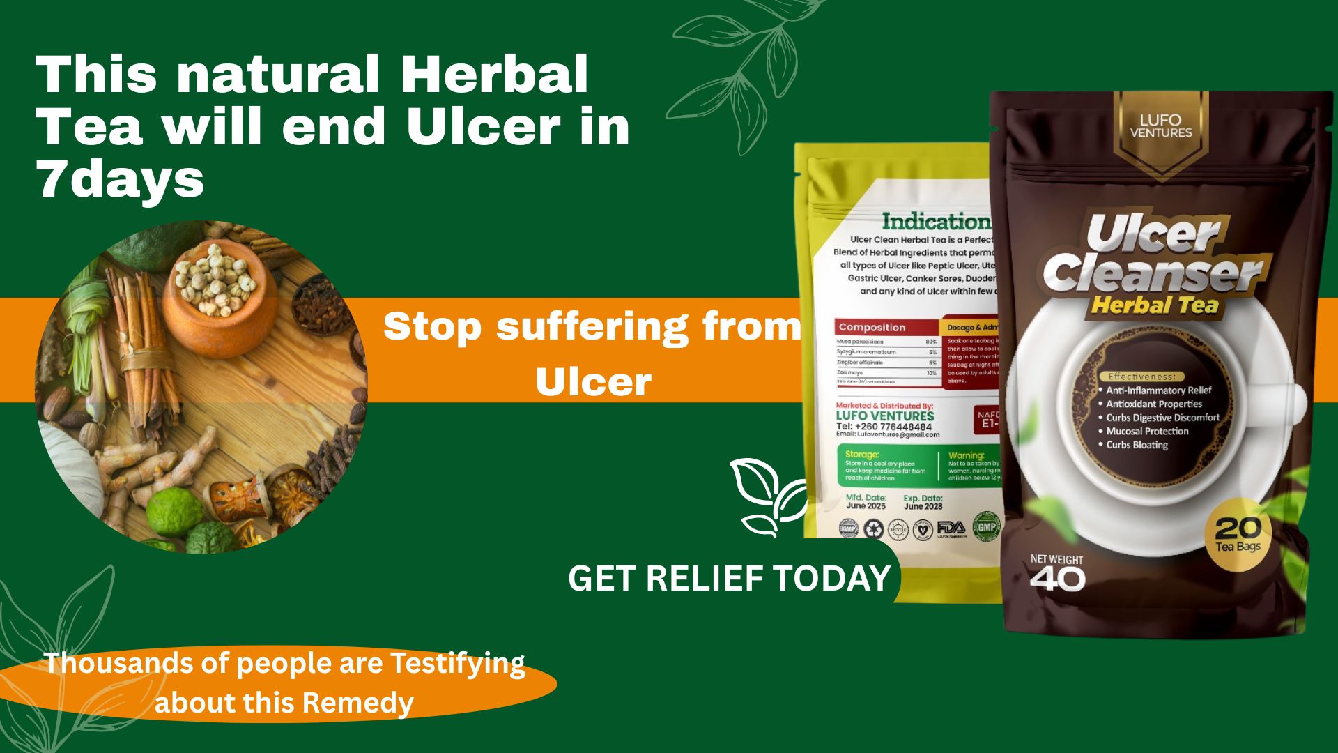 Ulcer cleanser Herbal Tea